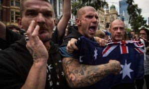 From left: Bozo, Baz and Hammer. “Australians Against Islam” rely more on intellectual rigour than anything else. 